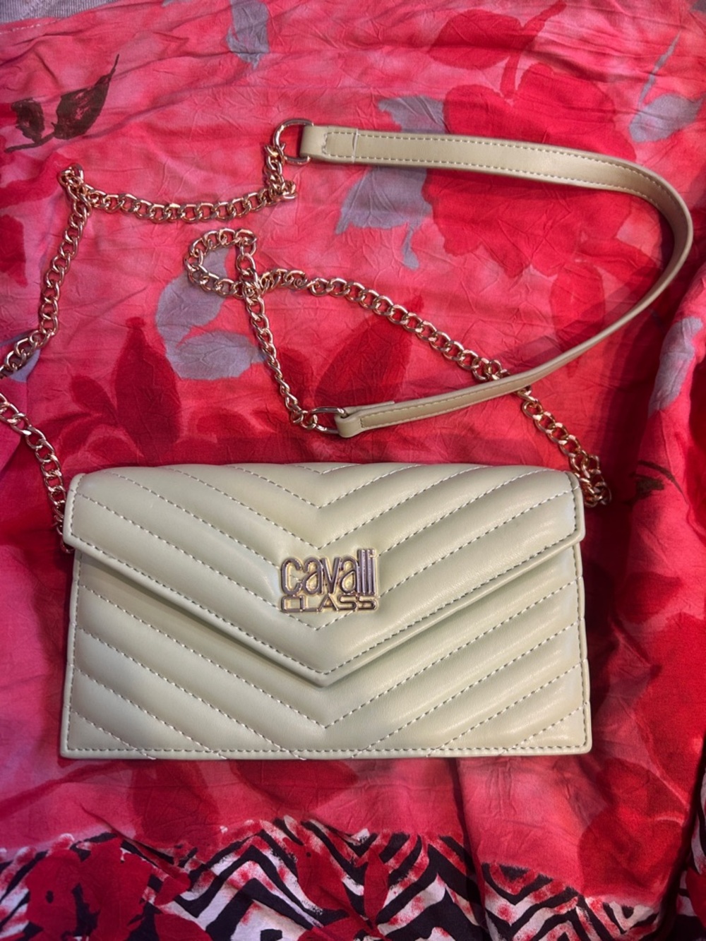 Cavalli Class Quilted Chain-Strap Crossbody